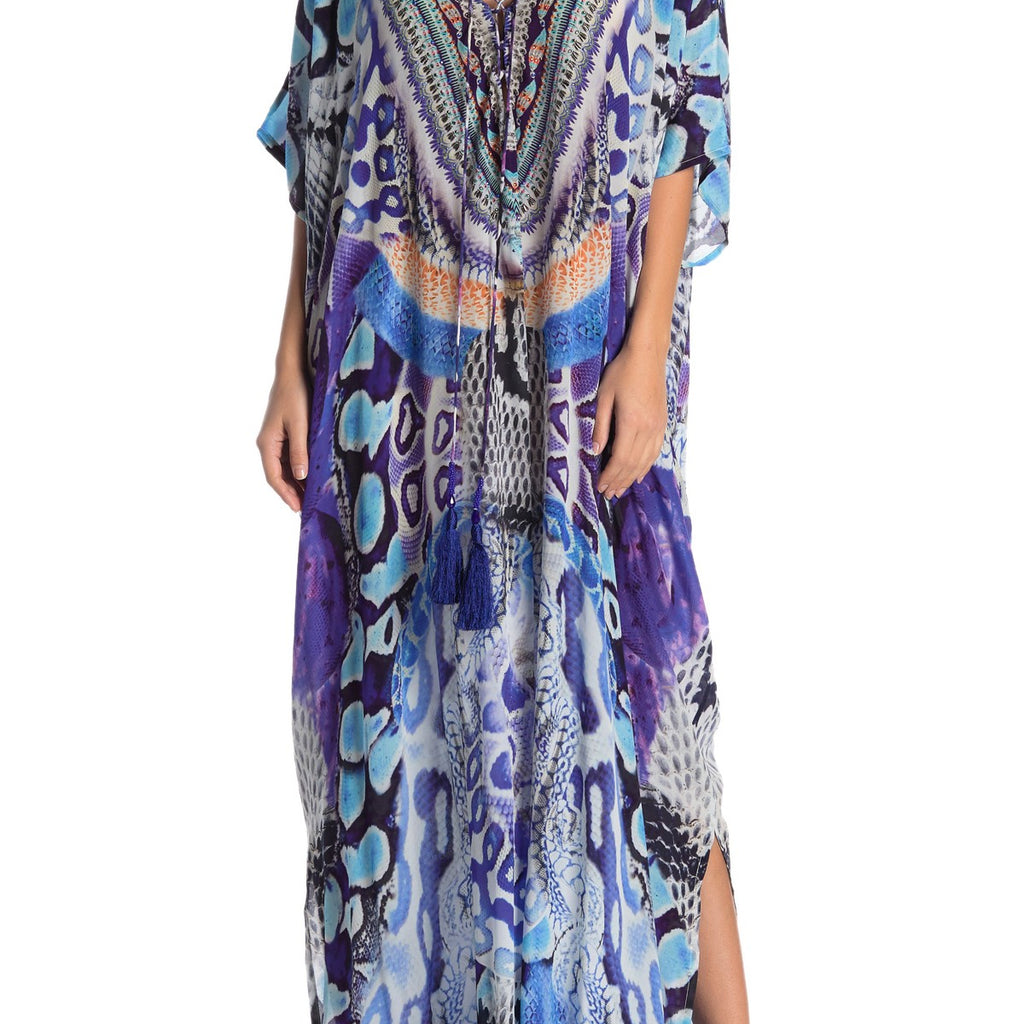 Long Kaftan : Designer {Kaftan Dress} for Women | V neck Kaftan Dress ...