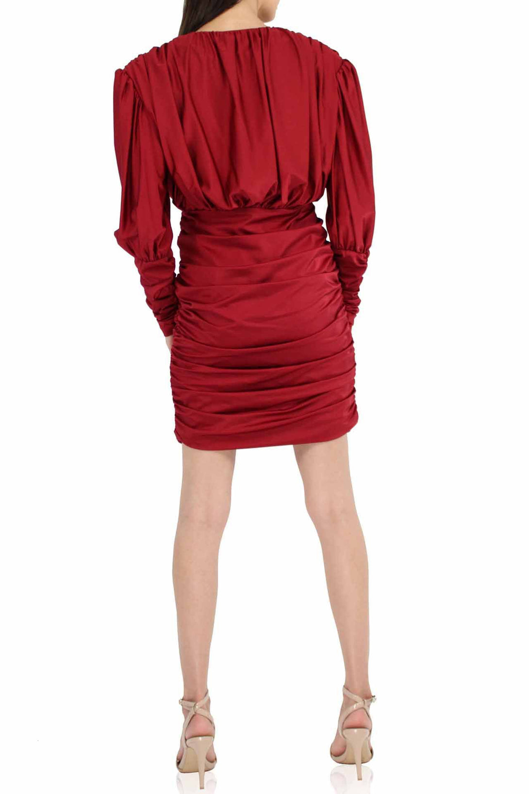 Embellished-Designer-Mini-Dress-In-Red-From-Kyle