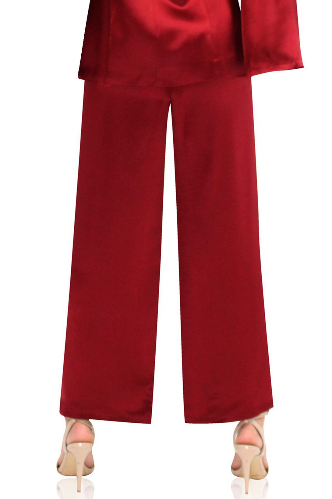 Kyle-Richard-Designer-Straight-Fit-Womens-Pants-In-Red
