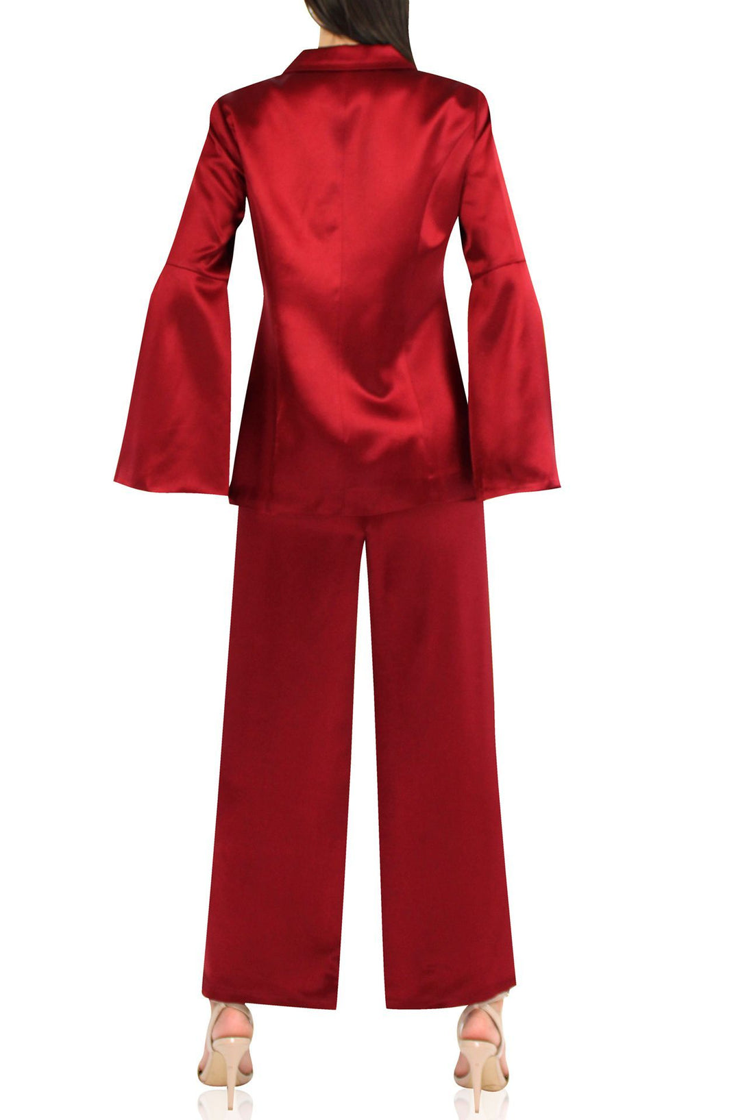 Kyle-Richards-Designer-Straight-Fit-Womens-Pants-In-Red
