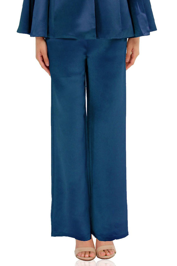 Straight Fit Pants In Blue