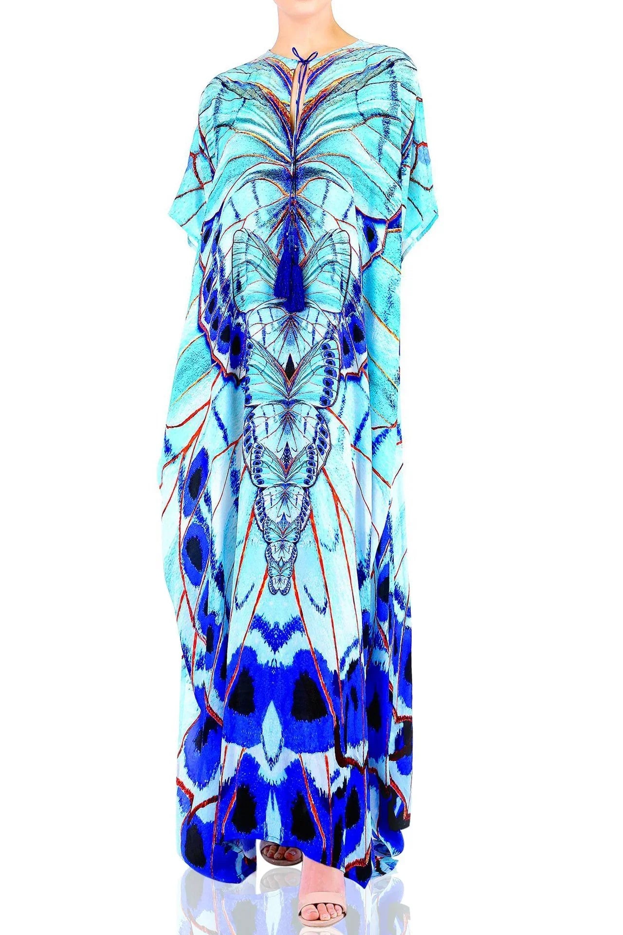 Shahida Silk Caftan : Long Kaftan For Women {Women’s Caftans} - Long Dress ...