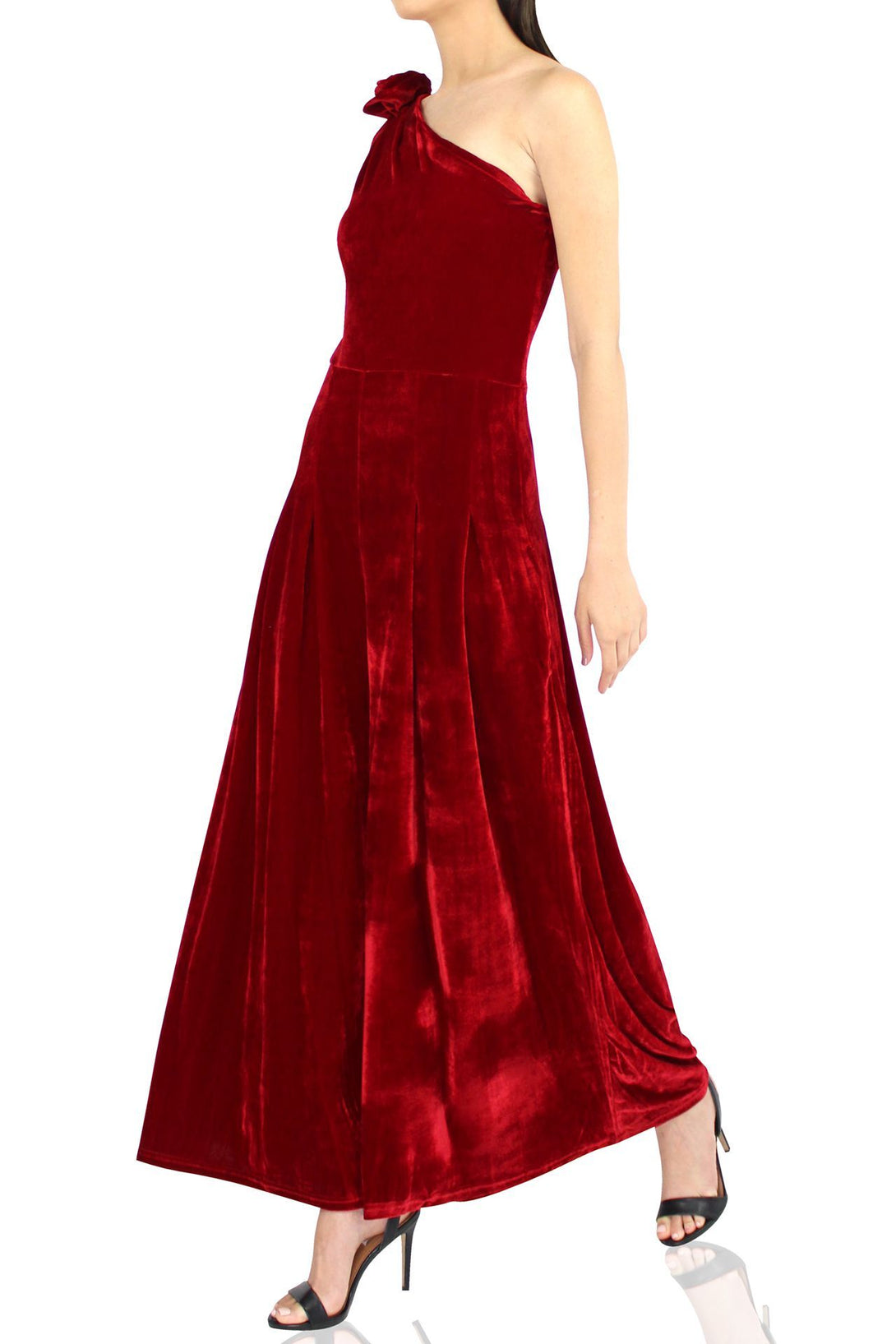 One-Shoulder-Long-Dress-In-Red-By-Kyle-Richard