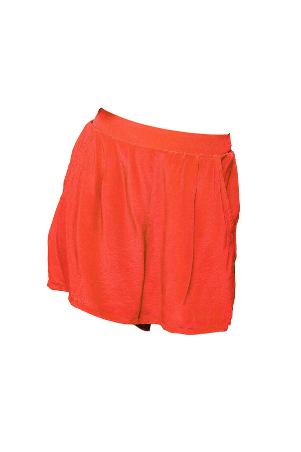 Orange-Designer-Summer-Shorts-For-Women