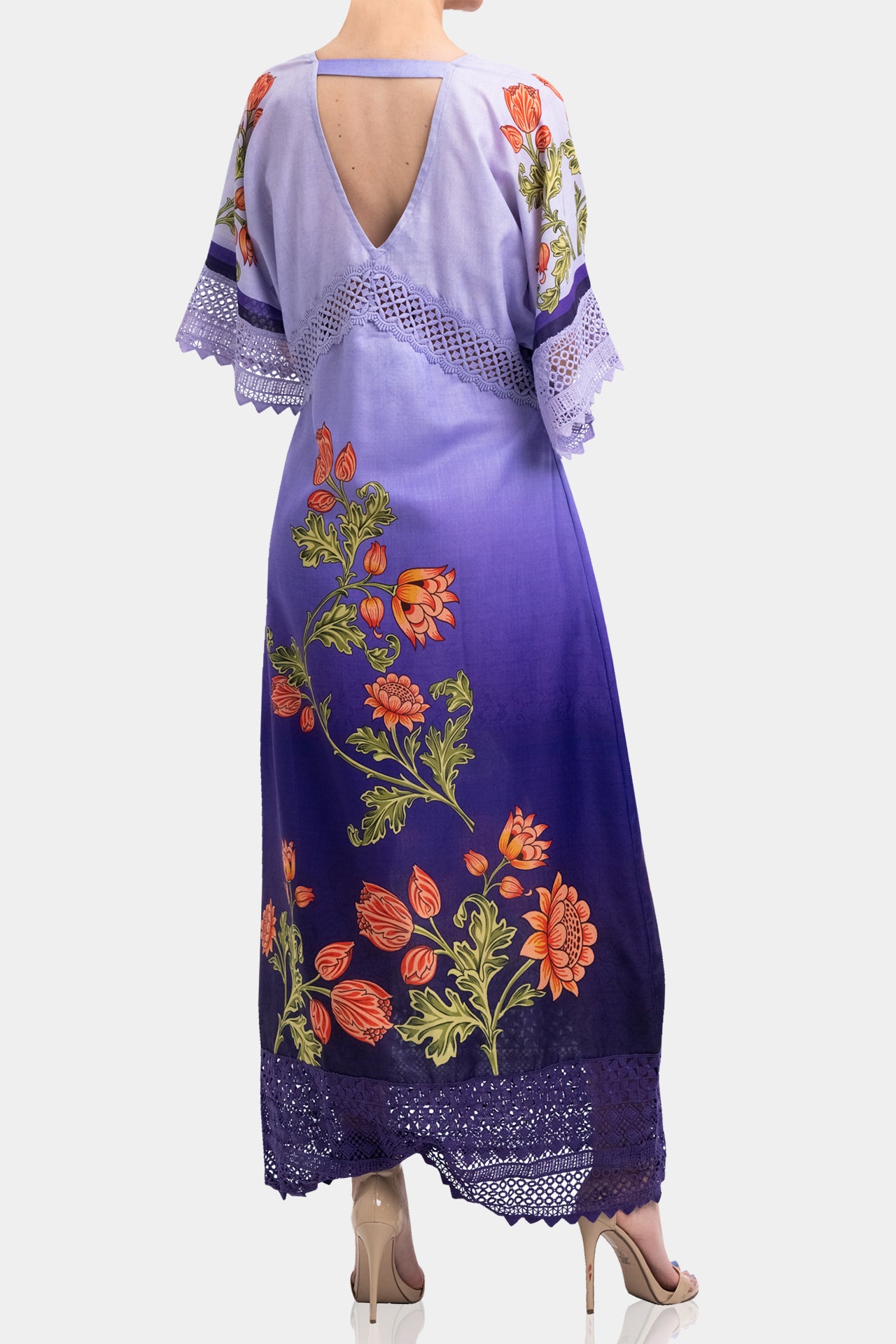 Long Caftan Dress Purple- Luxury Kaftans & Caftan Dress For Women ...