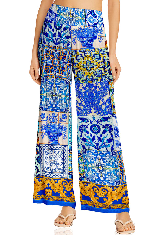 Women Palazzo Pant in Blue