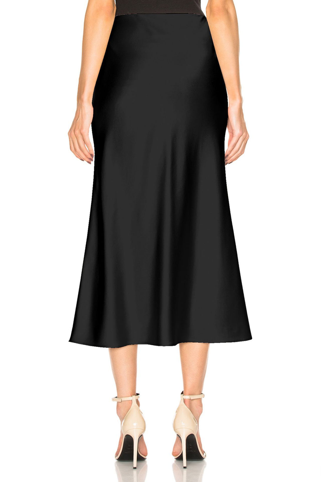 Silk-Skirt-In-Black-For-Womens-By-Kyle-Richard