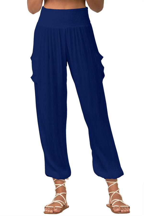 Solid Pant in Navy Blue