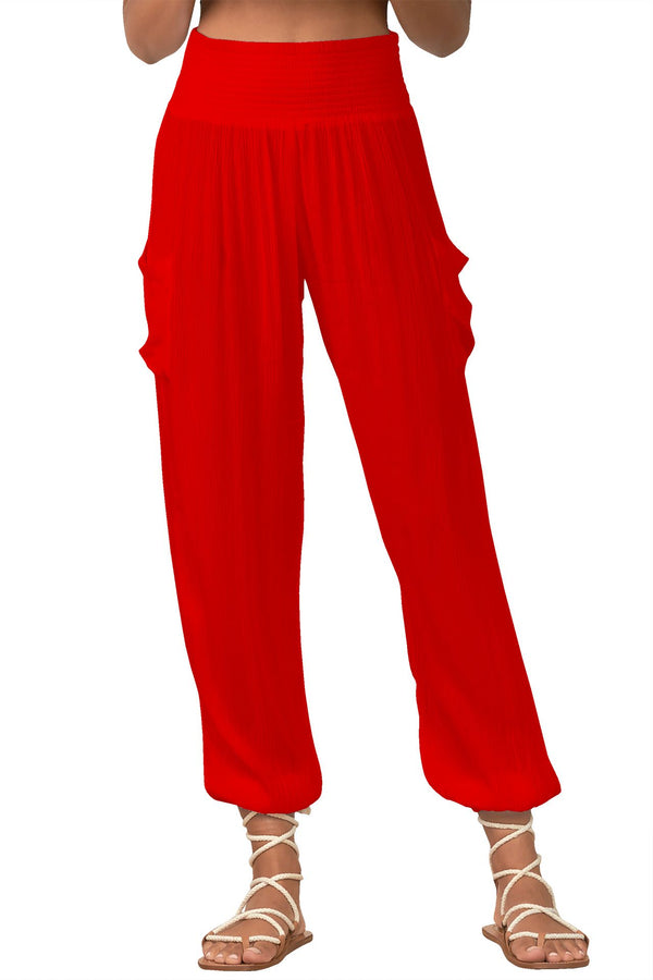 Solid Pant in Red