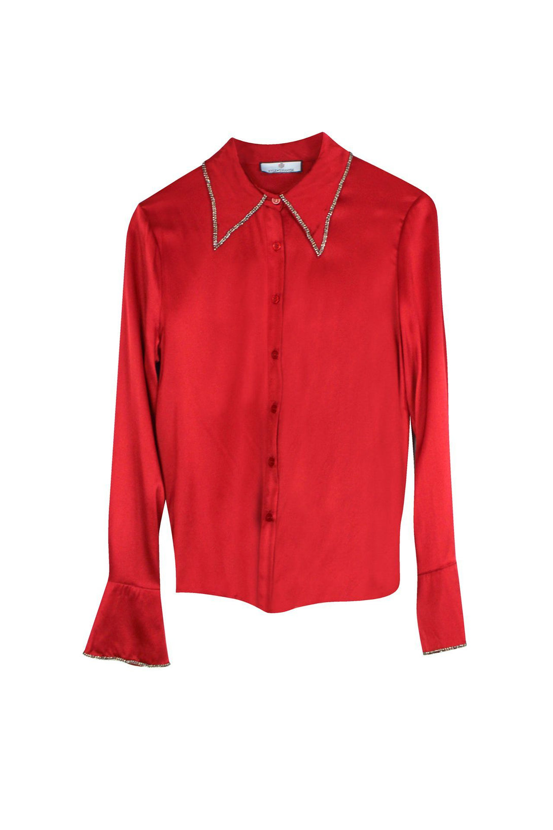 Women-Designer-Buttondown-Shirt-In-Red-By-Kyle