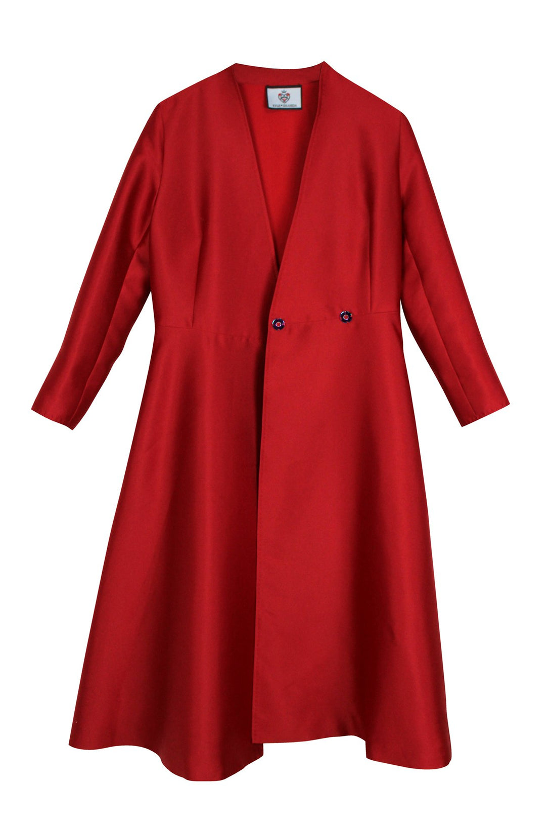 Women-Designer-Long-Belted-Robe-In-Red-By-Kyle