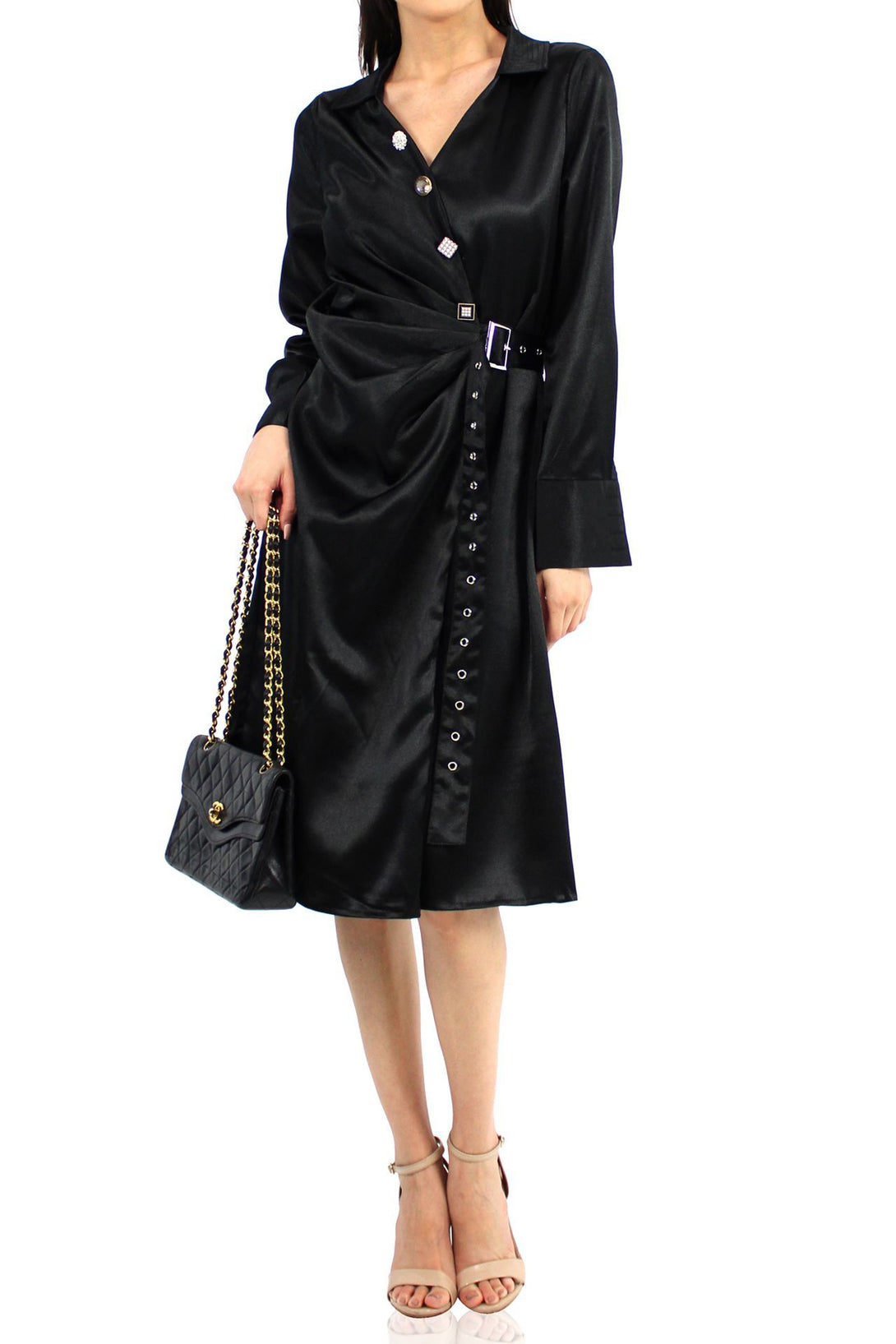 Women-Designer-Mini-Dress-In-Solid-Black-By-Kyle-Richard