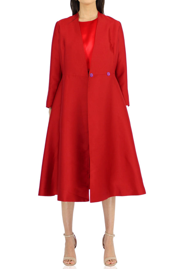 Womens-Designer-Long-Belted-Robe-In-Red-By-Kyle-Richard