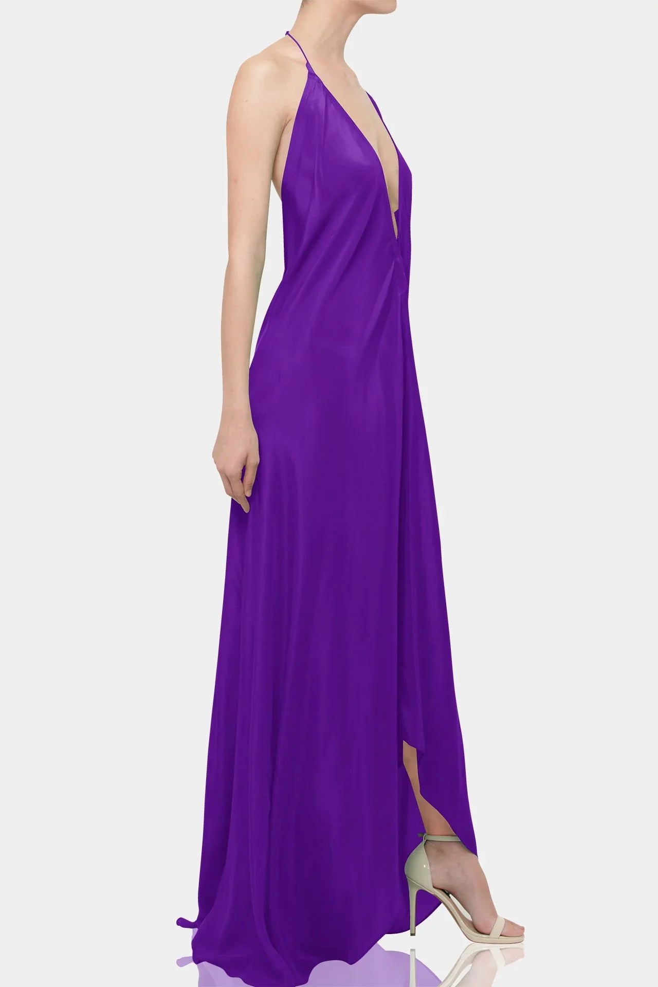 royal purple maxi dress Royal Purple Maxi Handkerchief Dress