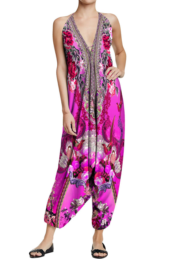 Fuchsia Jumpsuit for Wedding Guest