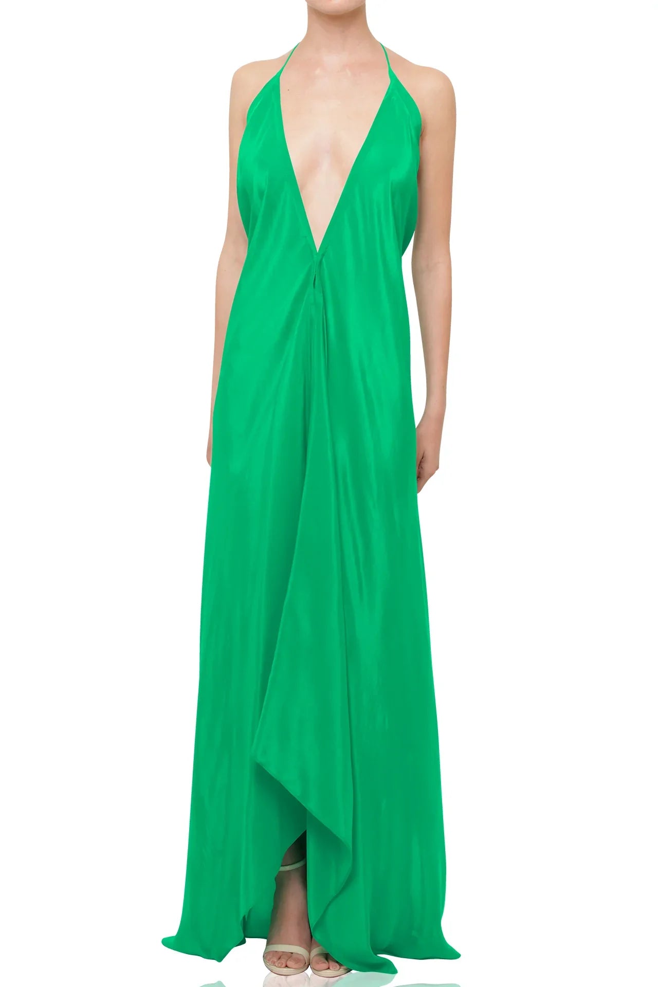 Designer Green Dresses Online USA Long Maxi Dresses & V Neck Backless