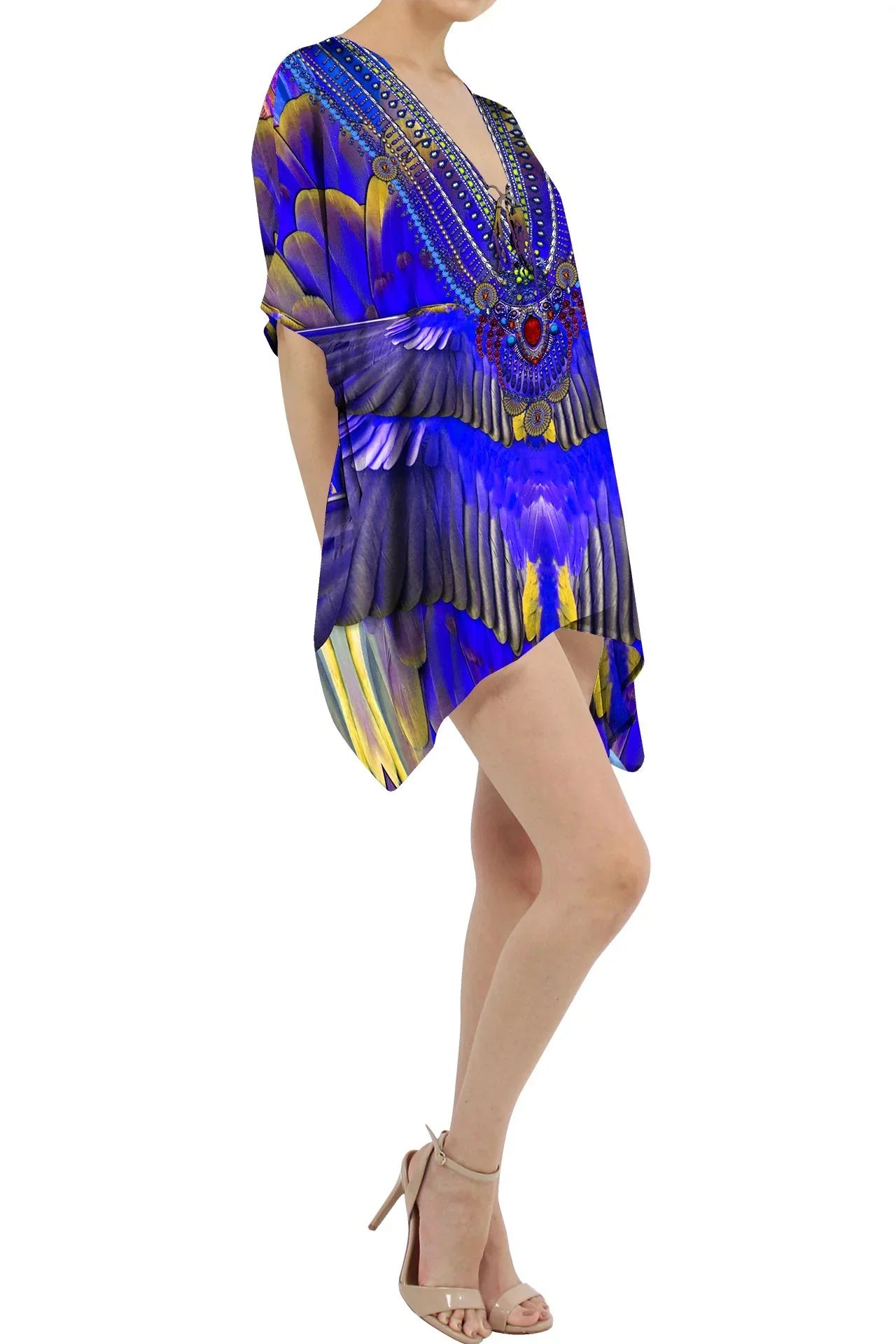 Women Purple Patola Short Kaftan Top