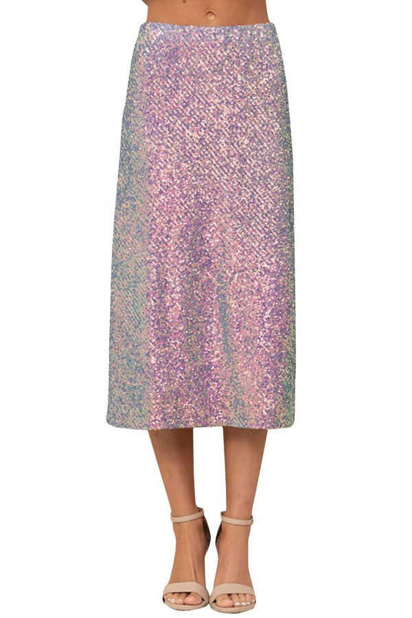 Purple Sequin Skirt for Women
