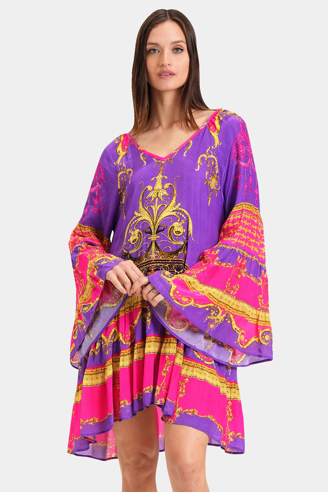  purple satin mini dress, short sleeveless summer dresses,Shahida Parides, mini frock for women,