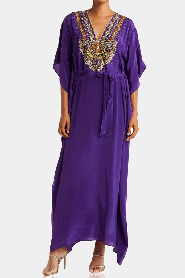 Purple Maxi Kaftan Dress