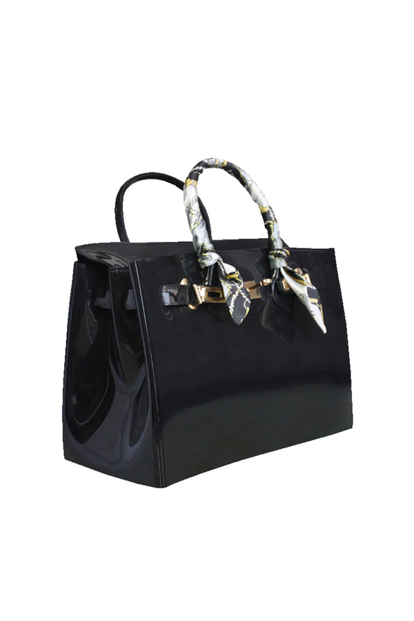 Black Medium Top Handle Handbag