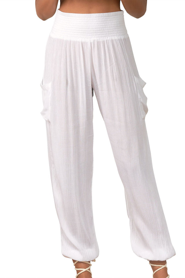 Solid Pant in White